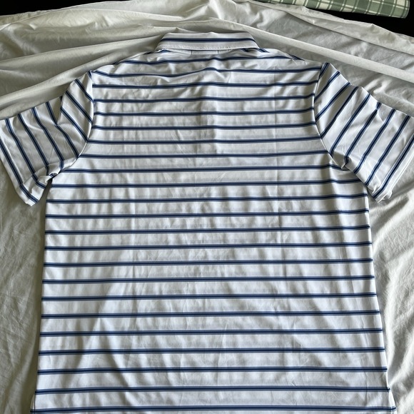 RLX Ralph Lauren Men's XL Blue Stripe Classic Fit Performance Polo Stretch Golf - Picture 2 of 12